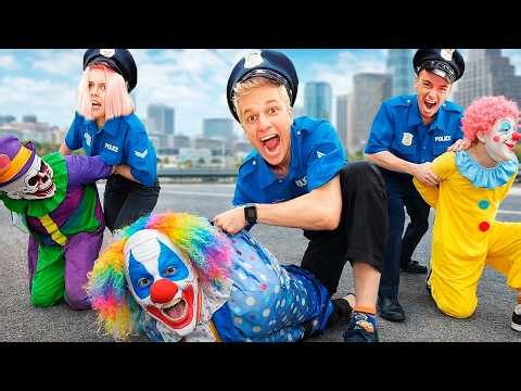POLICE CHALLENGE: CAUGHT CLOWNS FOR 24 HOURS