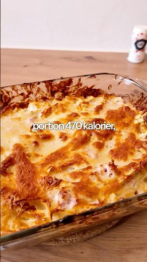 Frisk pasta med bacon opskrift på 470 kcal