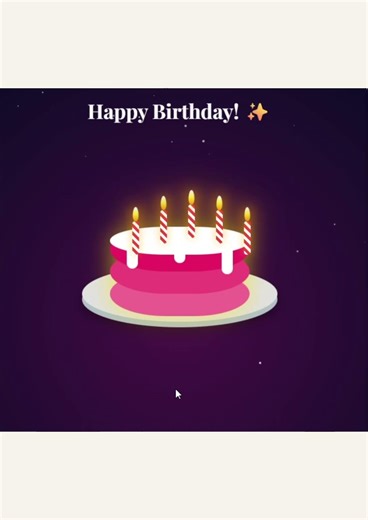Birthday wish in website using HTML and CSS | HTML CSS #css #html #coding