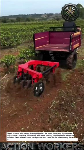 Mini Tractor Magic: Small Farm, Big Results! #shorts #agritech