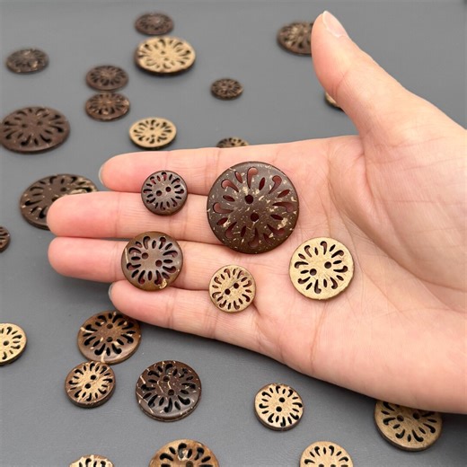 Coconut Shells Wooden Buttons, 2 Hole Wood Buttons Sewing Buttons for Clothing, Jewelry Making, DIY Craft Supplies - Etsy