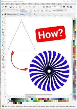 Coreldraw me ek Tringle ko Sunder Flower ka Design kaise Banaye #coreldraw #art #designtutorial