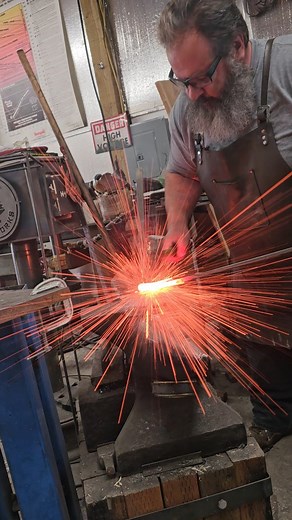 Some footage I got working in the shop last week working on some fire pokers. #blacksmith #atholironworks #madeintheusa #idahoblacksmith #maker | Athol Ironworks
