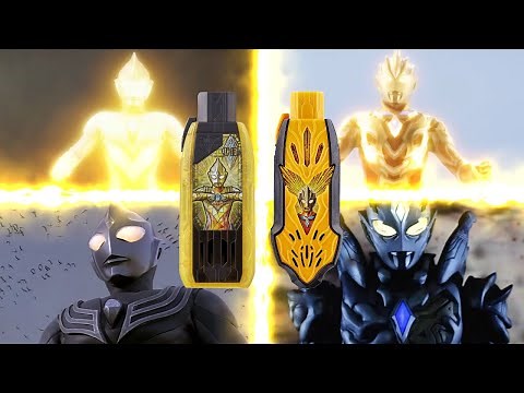 Ultraman Tiga and Ultraman Trigger - Dark/Glitter Forms Comparison