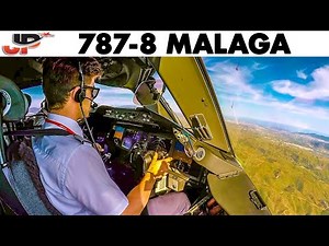 BOEING 787 Dreamliner into Malaga🇪🇸 | Cockpit & Pilotsview Landing