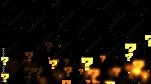 Image video of a golden question mark that can be used for business and quizzes 4K loop