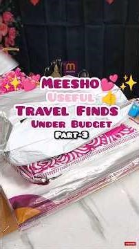 Travel Finds Under Budget From Meesho 🛍️✈️ | Useful & Affordable Travel Essentials | Part 3 #travel