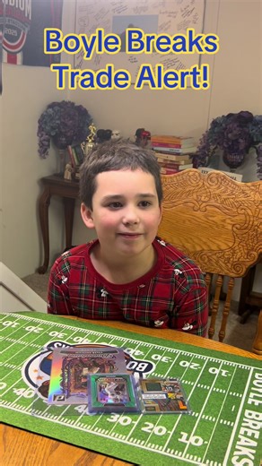 Trade Alert! Leo & Dad completed a trade. Check out the details. #BoyleBreaks #FatherAndSon #TradeAlert #NFL #FootballCards
