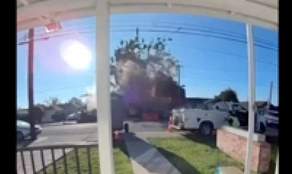 Explosion that triggered massive Hayward fire caught on doorbell cam: video