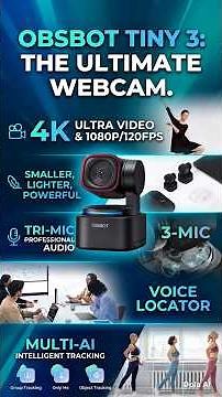 OBSBOT Tiny 3 4K 🎥— The Smartest Webcam for Streamers #camera #streaming #tech