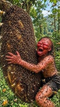 Only the Bravest Would Climb 100m for Giant Wild Honey