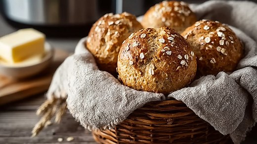 Haferflocken-Quark-Brötchen aus dem Airfryer: Frühstück in unter 30 Minuten
