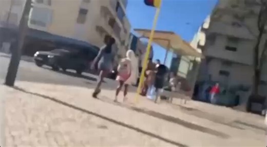 Violent African assaults a girl at a bus stop in Barreiro, Portugal.What do you make of this?