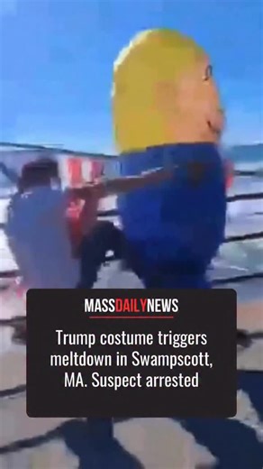Grant Godwin on Instagram: "The leftist violence has got to stop… Michael Curll is charged with assault and battery with a dangerous weapon after attacking a person in an inflatable costume of President Donald Trump in Swampscott, Massachusetts. Jonathan Silveira, a Trump supporter from Peabody, said he was walking to an anti-Trump “No Kings” rally when he was attacked near King’s Beach. He said he didn’t make it to the protest. (NBC Boston) @mikeamerica1776"