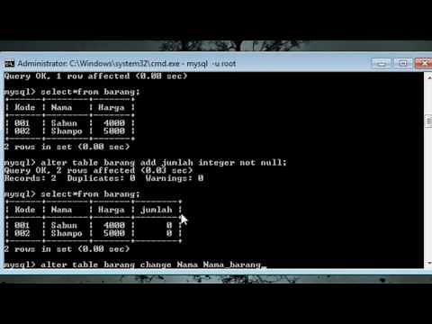 Membuat Database melalui CMD