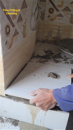 I installed new design tiles in the kitchen.#kitchentiles #tilesfitting