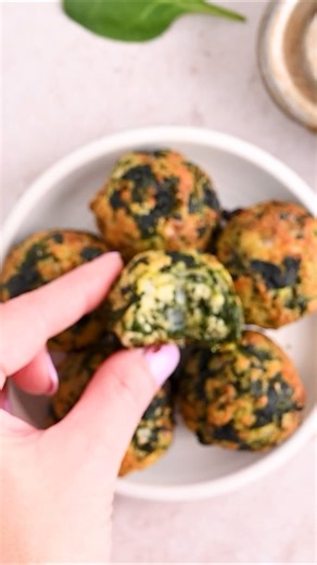 Old-fashioned spinach balls are great served fresh and hot from the oven or at room temperature, making them a perfect appetizer for any time of the year. Also with air fryer instructions! Comment "RECIPE" and we'll get you the link! | Rachel Cooks