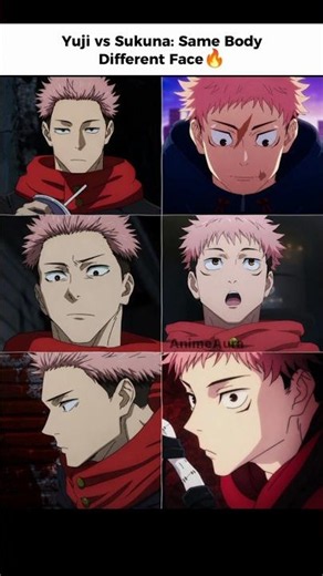 Yuji vs Sukuna: Same Body, Different Face 🔥 #shorts #jujutsukaisen #yuji #sukuna