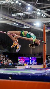That first global gold feeling 🥹 Relive the women’s high jump final from last year’s #WorldIndoorChamps on the World Athletics YouTube channel 📺 Link in bio 📲 | World Athletics