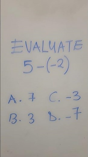 Evaluate 5-(-2) | Grade 9 Exam Problem #ECZ