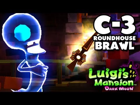Luigi's Mansion Dark Moon - Old Clockworks - C-3 Roundhouse Brawl (Nintendo 3DS Walkthrough)