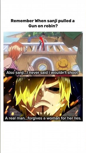 When did Sanji pull a gun on the robin?#onepiece#sanji#robin#target#an#spoiler#mystery#shocking#fyp