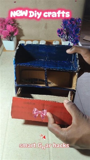 Study Table Decoration ✨ | DIY Colour Stand with Drawer #shorts