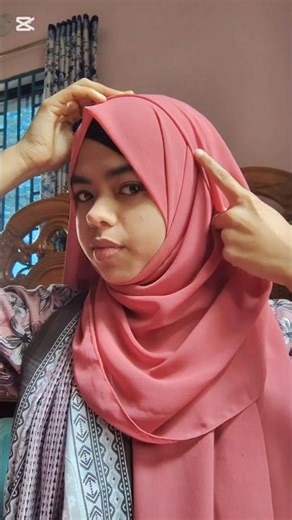 Hijab tutorial with 3 pics 🧕🧕 #hijabstyle #hijabtutorial #hijab #shorts #shortvideo
