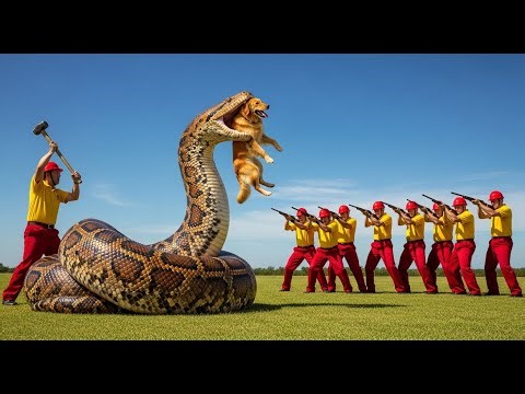 Unbelievable Rescue: Giant Python Attacks Dog on a Farm🐍🐶 ep3