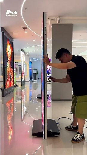 Fold for dual-screen use; unfold for a large screen.#MileStrong #leddisplay #ledscreen #ledposter