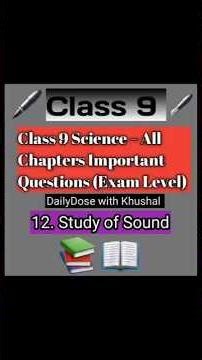 class 9th Science chapter 12 #class10 #importantquestions #exam #study #class9 #important