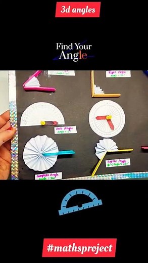 Maths 3d project on angles#schoolproject #school #youtubeshorts#project#3dmodel #maths #mathematics