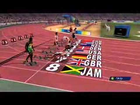 Beijing 2008 Olympic Games100M Gameplay From SEGA