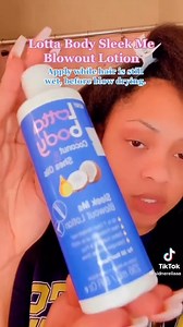 Lottabody Sleek Me Blowout Lotion is the best … don’t even consider the rest. Up to 7 Days Straight Hair* Heat Protection up to 450 °F Defies Humidity & Frizz Detangles & Adds Shine Available is select beauty supply stories near you and online where hair care products are normally sold. Content: @sidnerellaaa #lottabody #naturalhair #naturalhairblowout | Lottabody