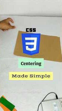 Day 7 (1/2) 🚀 | Center Anything in CSS #shorts #css