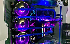 科技质感中高端分体水冷 炽果Z01开放式电脑主机