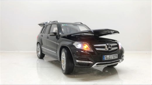 奔驰glk加灯合金车模改灯代工汽车模型18比例加灯灯组