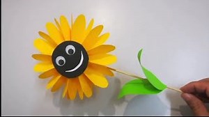 ひまわりの花の作り方(折り紙) DIY How to make sunflower Origami – ペーパークラフトOrigami papercraft