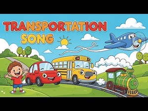 Transportation Song 1 🚗✈️🚂 | Kids Learning Song | Vehicles, Sounds & Action Moves
