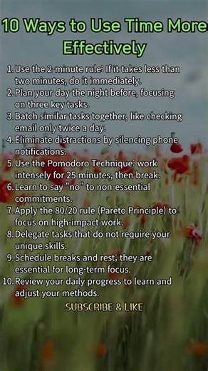 10 Ways to Use Time More Effectively