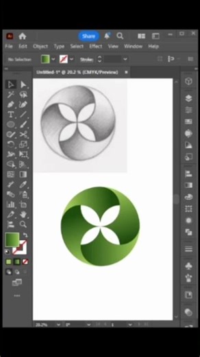 Abstract shape in adobe illustrator #abstractshapes #illustratortips