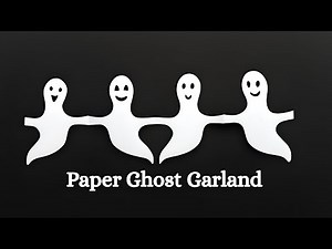 Halloween DIY Paper Ghost Garland 👻 | Easy Halloween Decoration Craft