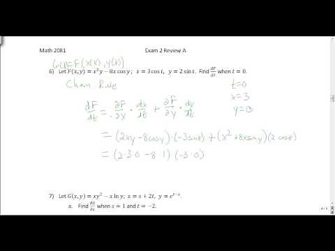 Multivariable Calculus: Exam 2 Review A Solutions