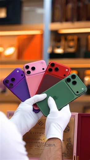 Euphoria Luxury on Instagram: "Every color tells a story. Every detail reflects luxury. ✨ The Euphoria Luxury iPhone Collection crafted to enhance your style and express individuality with refined elegance. 💎📱 #euphorialuxury #luxury #luxurydesign #luxurylifestyle #goldplated #iphone #iphone17promax #uae #dubai"