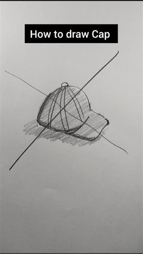 How to draw Cap 🧢 #drawing #sketch #cap