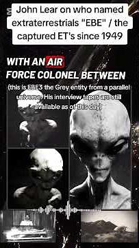 John Lear on who named extraterrestrials "EBE" 🛸👽 #aliens #uap #ufo #shorts