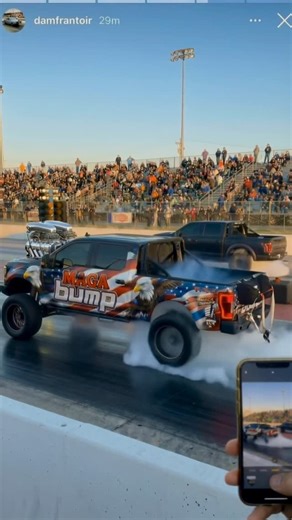 Mega Bump - Coca Express on Instagram: "0.0–1.0s: Staged + preloaded—front springs extend, rears compress as launch torque sets pitch moment. 1.0–2.0s: Ram TRX hits—supercharged torque dumps into 4WD, you can see driveline wind‑up (mount compliance + shaft twist) before it converts to wheel force. 2.0–3.0s: Ford Raptor hooks—wheel‑speed delta triggers closed‑loop traction control (brief torque trimming) to keep slip ratio near peak μ. 3.0–4.5s: Shift event = transient torque interruption → chass