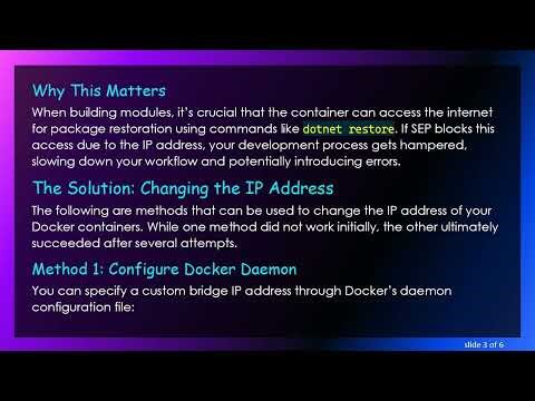 How to Change the IP Address of Docker Containers for Edge Module Development