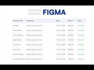 How to Design a Responsive Table in Figma Step by Step Tutorial
