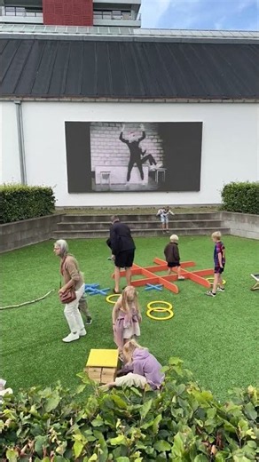 Mummenschanz's Clay Mask 1974 outside projection on loop at Museum Jorn, Silkeborg, Denmark 2026